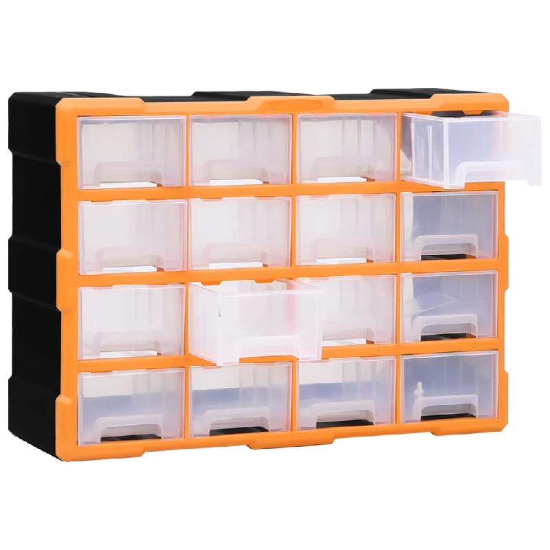Vidaxl organisateur multi-tiroirs avec 16 tiroirs centraux 52x16x37 cm 149601_2