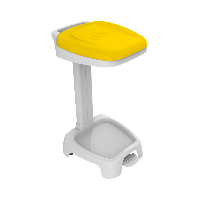 Support sac 120L avec couvercle Gilac - Jaune_2