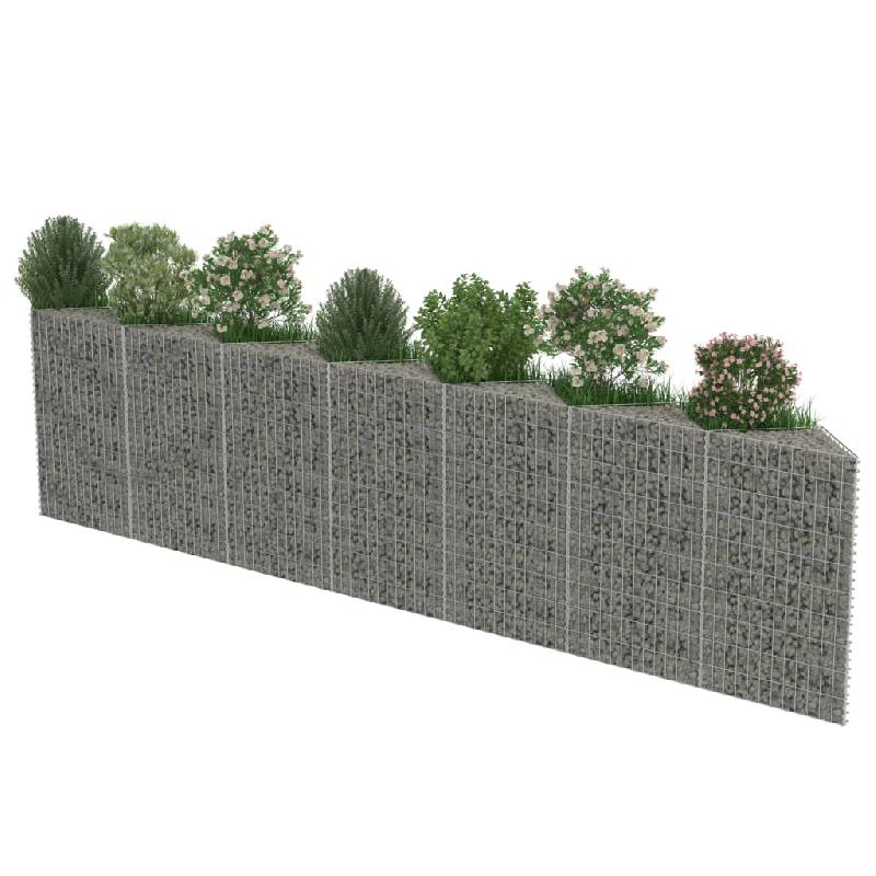 Vidaxl mur de gabion acier galvanisé 450 x 30 x 100 cm 143571_2