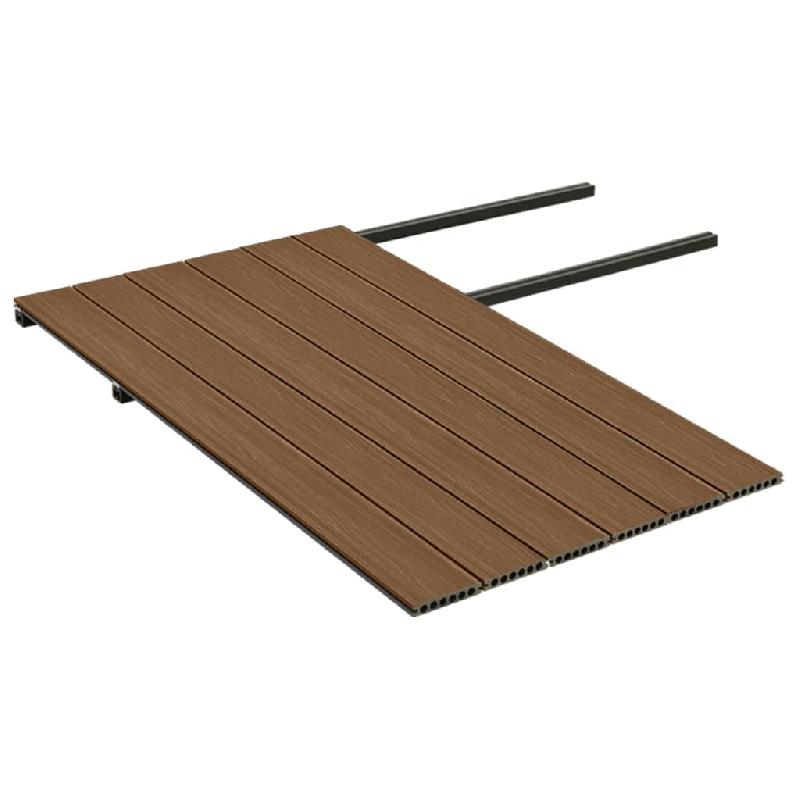 Vidaxl panneaux de terrasse et accessoires wpc marron/gris 15 m² 4 m 3070471_2