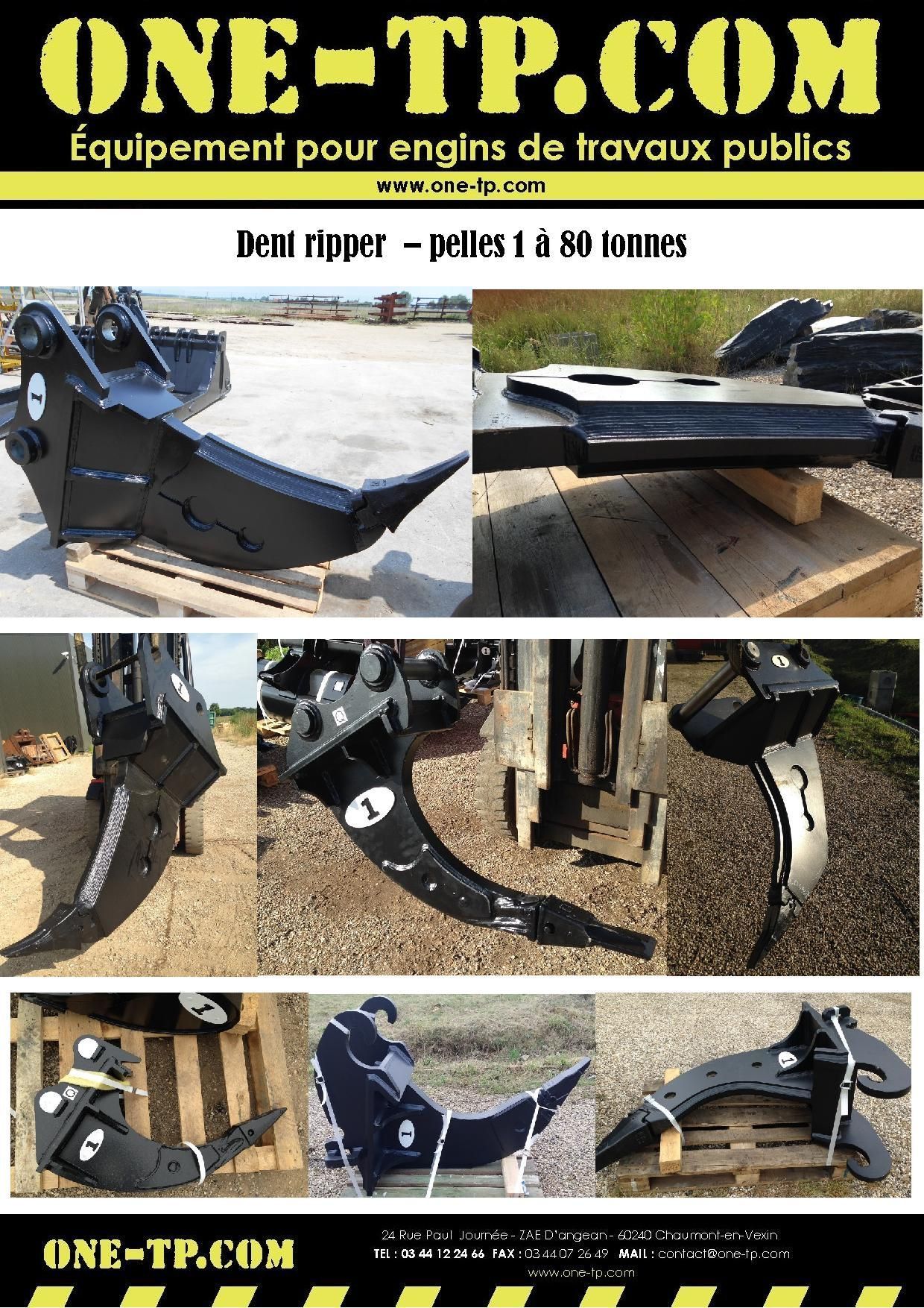 Dent de déroctage pour pelle adaptée aux projets de VRD