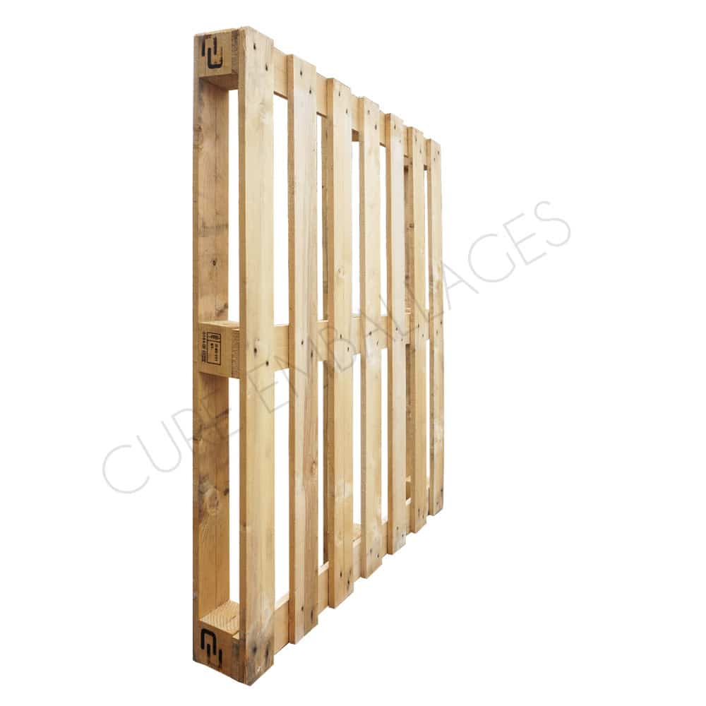 Palette standard mi lourde  -  1200 x 1000 - MLD - 3 semelles - 6/7 planches - Disponible en recyclée ou neuve_2