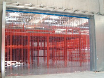 Porte à lanières / transparente / lanières amovibles / isolation thermique_3