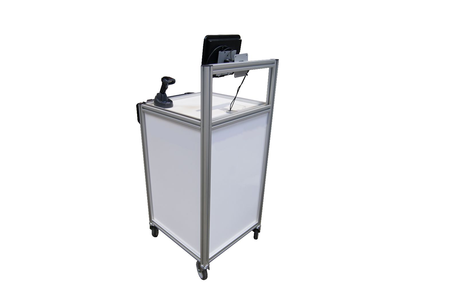 Powertec 2 - Chariot informatique mobile protégé 3 faces - Dimensions L600 x P610 x H1015 mm_2