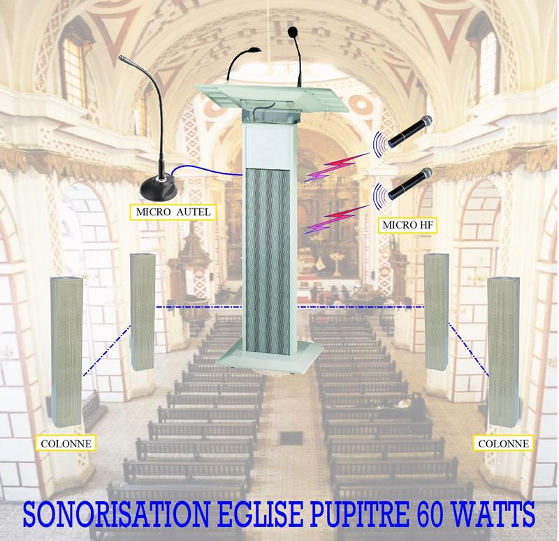 Sonorisation pupitre 60 Watts avec CD+4 micros FASE_2