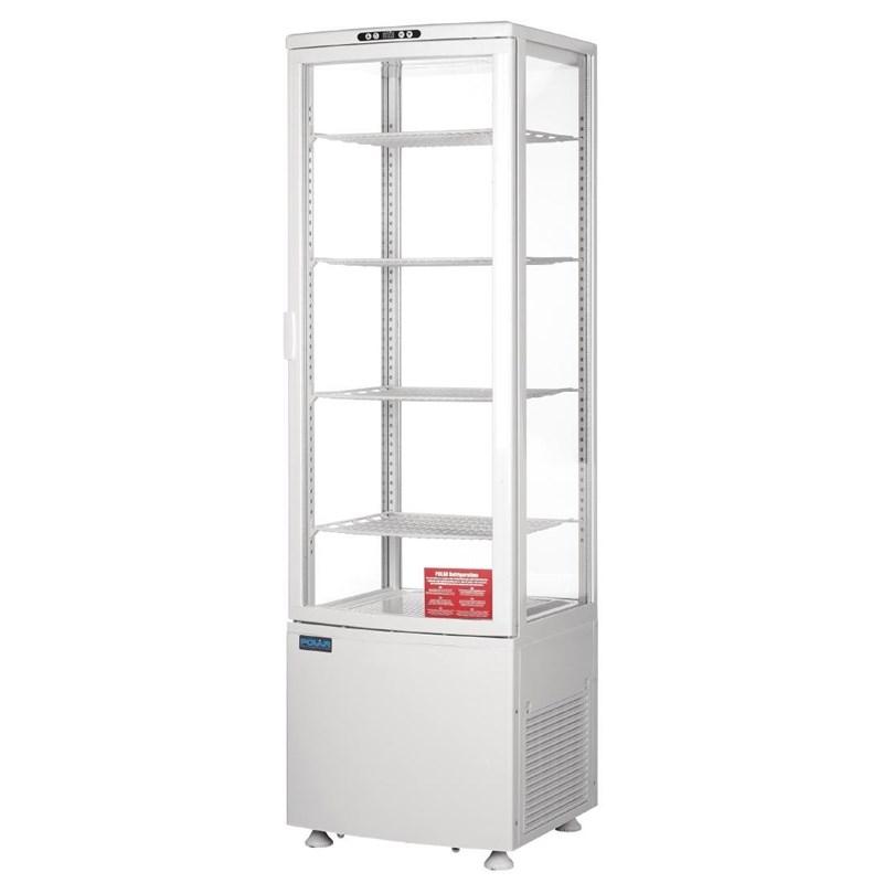 Vitrine réfrigérée panoramique avec porte incurvée - série C - blanche 235L - Polar - CX575_2