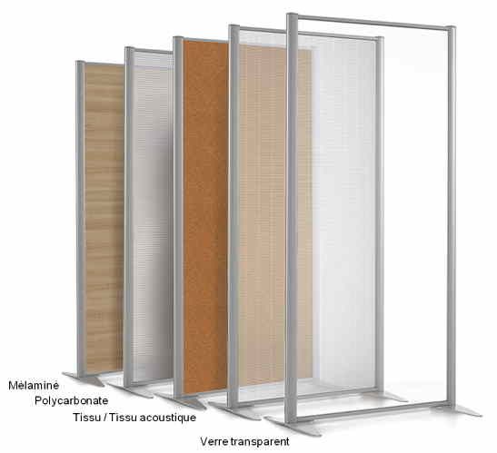 Cloison K-PLUS en version mélamine ou tissu