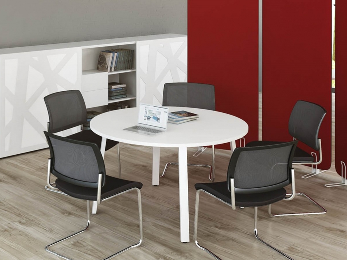 Table de réunion fonctionnelle - Plateau tonneau, rectangulaire, elliptique, carré ou rectangulaire - OGI A_2