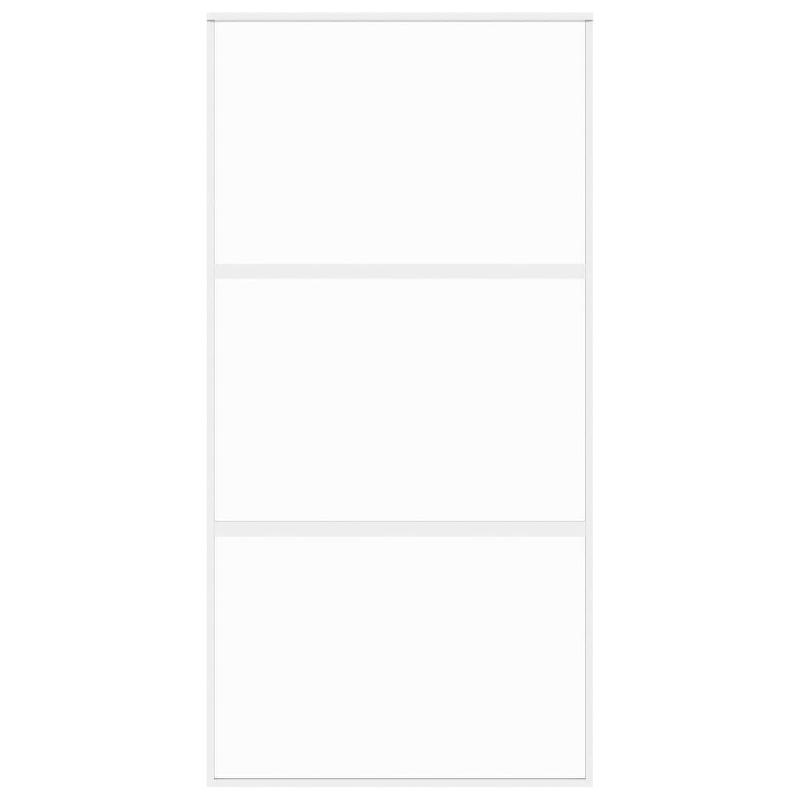 Vidaxl porte coulissante blanc 102,5x205 cm verre trempé aluminium 155206_2