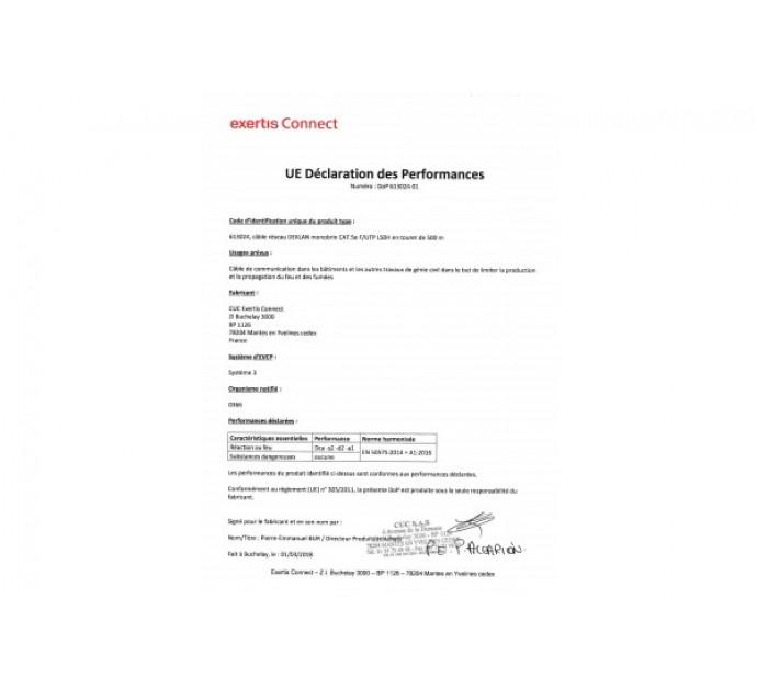 Dexlan câble monobrin F/UTP CAT.5e violet LS0H RPC Dca - 500 m - Cuivre 100 MHz - PoE jusqu'à 30 W_2