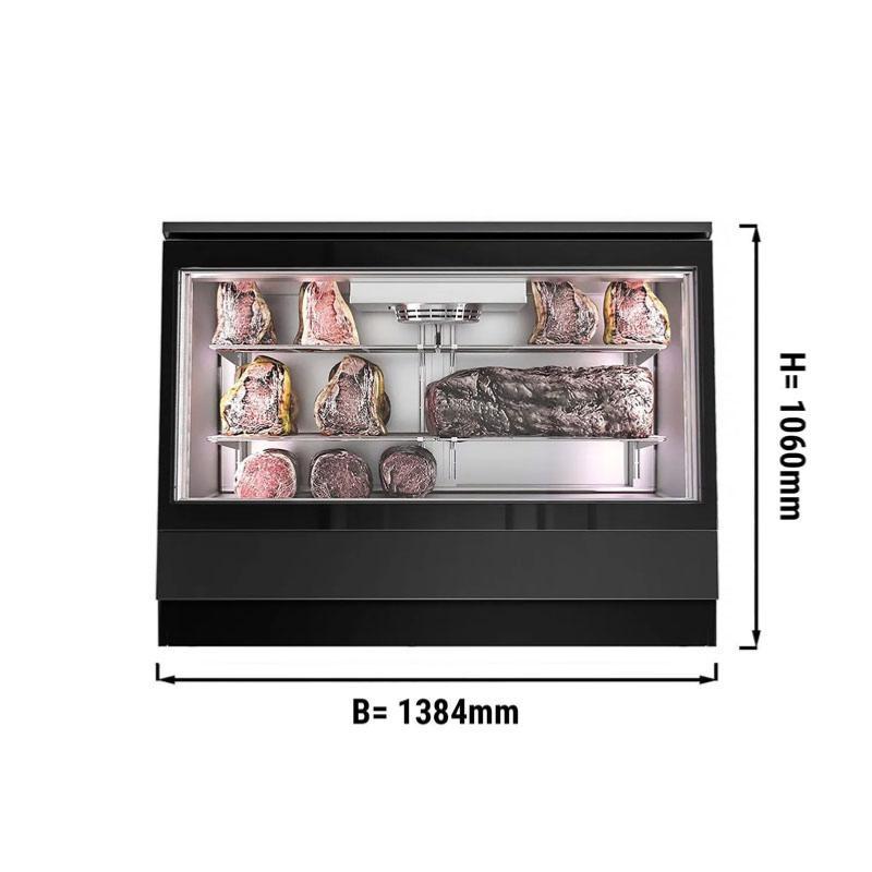 Vitrine réfrigérée à viande noire - L 1384 mm_2