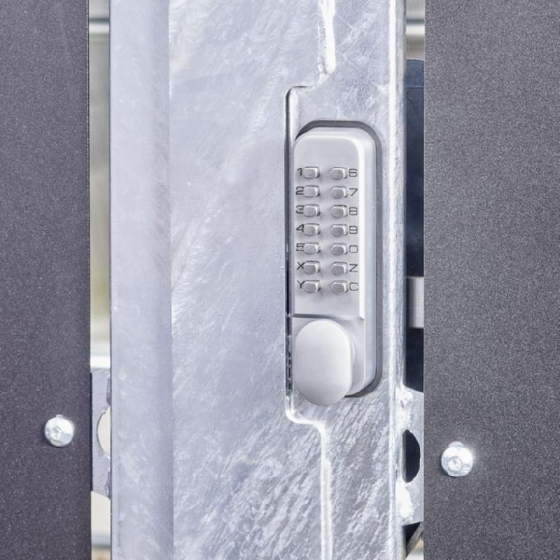 Abri sécurisé 6 vélos Coudon en tube galvanisé Ø 25 mm et toit en poly carbone alvéolaire de 6 mm_2