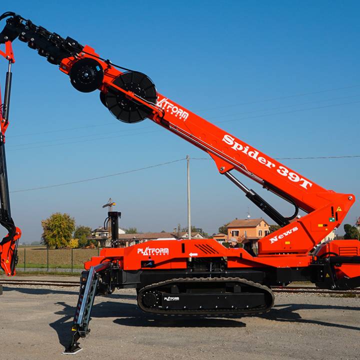 Nacelle araignée sur chenille sécuritaire et stable en hauteur avec une hauteur de travail de 38.64m - spider 39 t_2