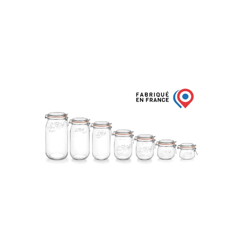 Pack de 6 bocaux Le Parfait Super 1500 ml - Diamètre 85 mm - Fermeture inox - Joint inclus_2