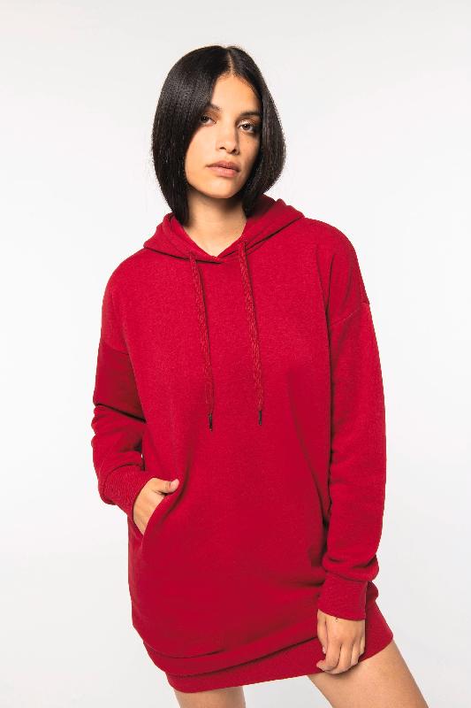 Robe sweat-shirt écoresponsable à capuche femme - Native Spirit - Réf: NS5005 - Coton biologique et polyester recyclé_2