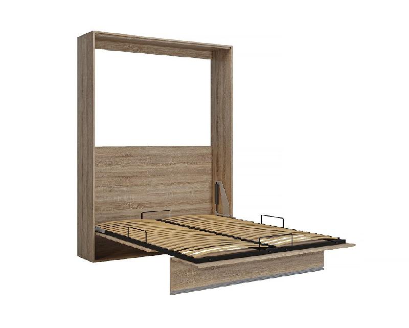 Armoire lit escamotable Genius - chêne naturel - ouverture assistée - couchage 160x200 cm_2