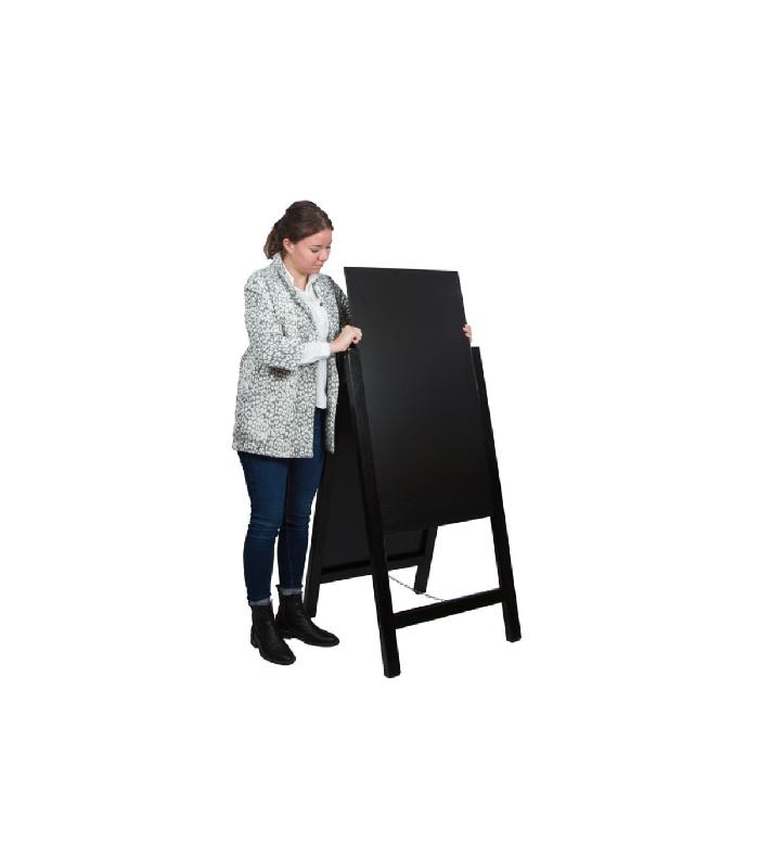 Chevalet stop trottoir avec 2 ardoises amovibles - 117 x 60 cm - Référence : PFN50BLEU_2