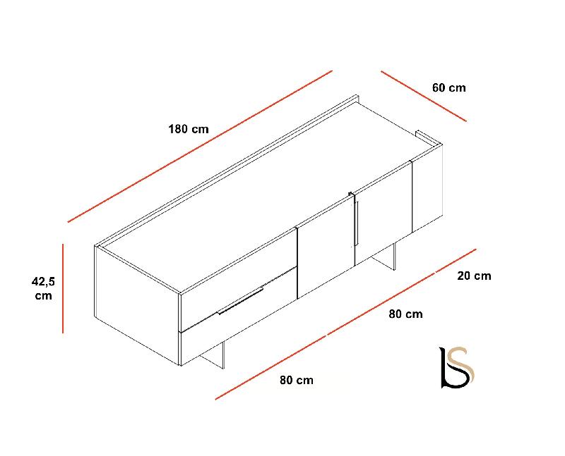 Meuble de service Segno - Dellarovere - Blanc_2