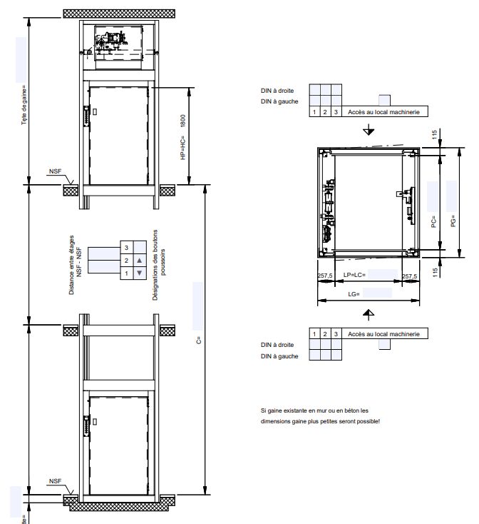 Monte-charges accessibles - Pylône autoporteur BKG France - Charge 500 kg - Type 500.10/49 et 500.15/59_2