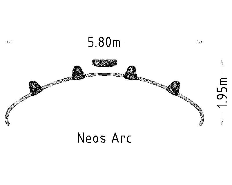 Panneaux d'éveil NEOS Arc réf-8069349 - Hags - Pour enfants de 1 à 12 ans - Dimensions 5800x1950x2250 mm_2
