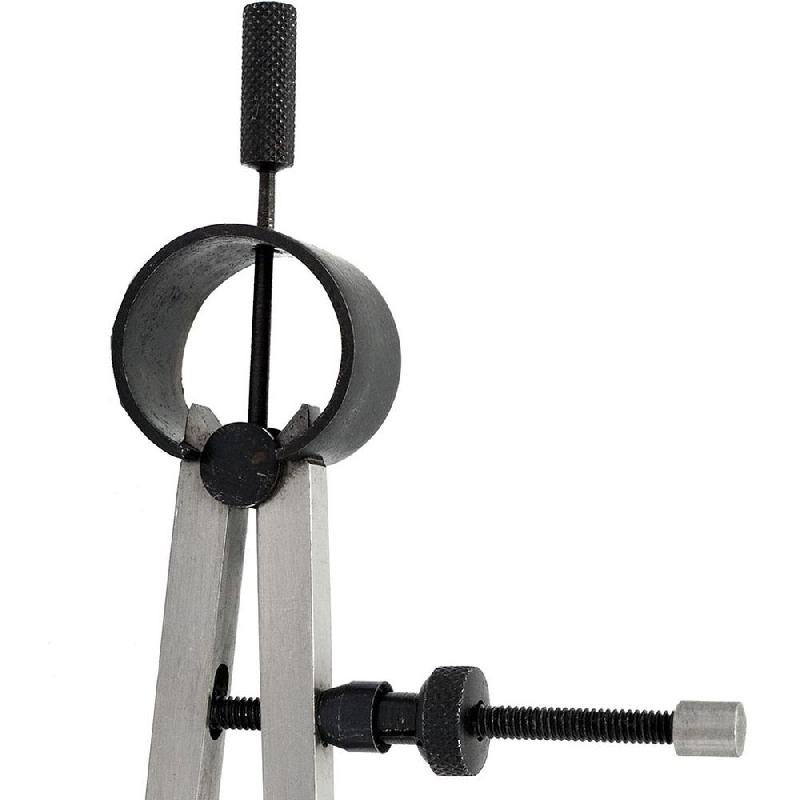 Compas à pointe et ressort - 150 mm - acier avec traçage de cercles et courbes_2