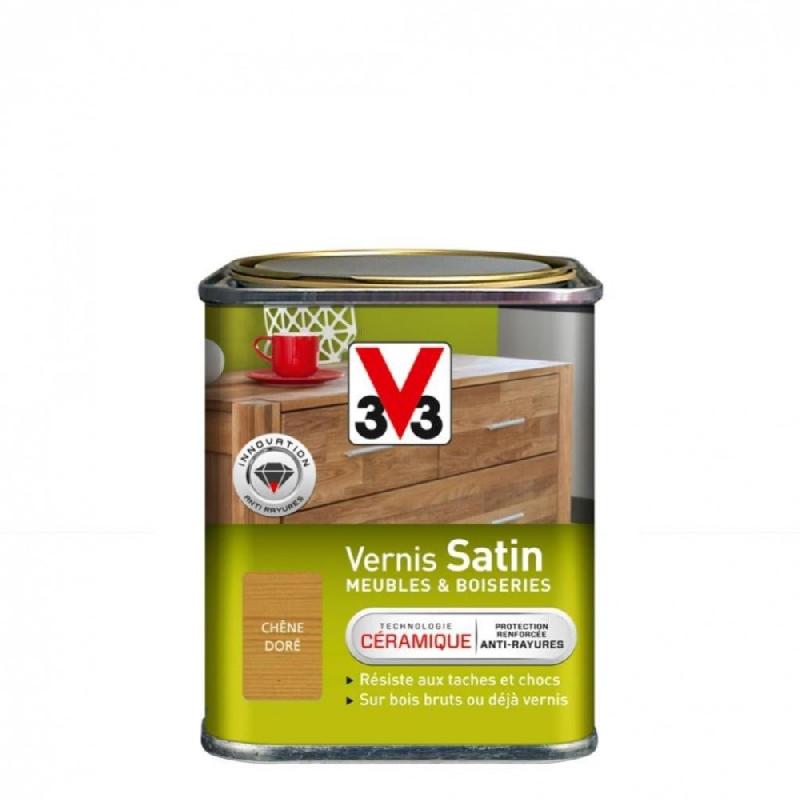 Vernis meuble et objet V33 - Chêne doré satiné - 0.25L_2