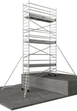 Échafaudage roulant aluminium - Neolium 300 Line Comabi SNC - Hauteur de travail maximale 14 m - Performance aluminium soudé_2