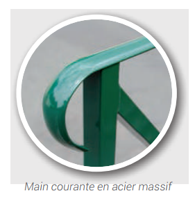 Barrière main courante Héritage double crosse - acier massif - ref 206150_2