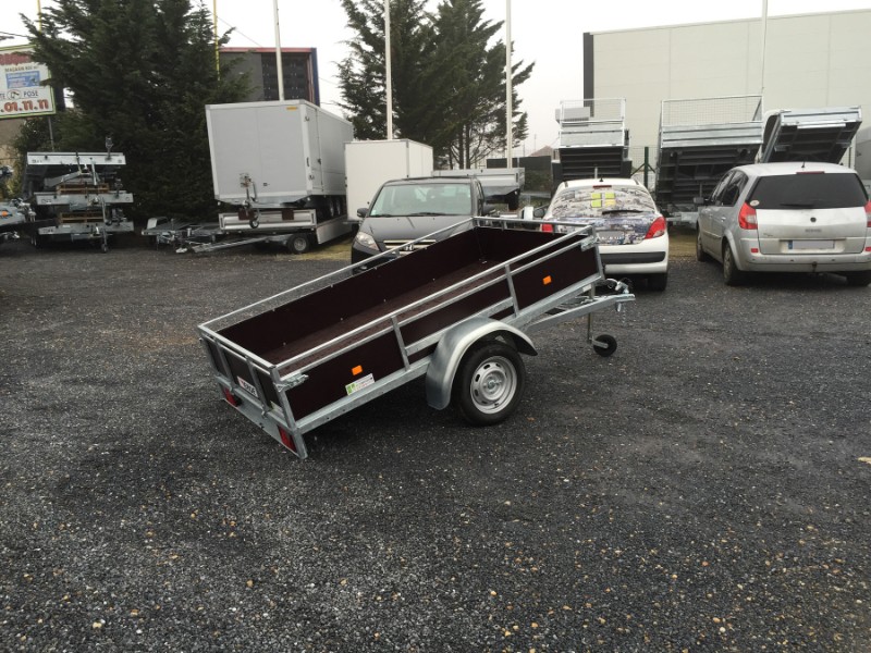 Remorque utilitaire multi-usages sans frein à bâche plate - Erdé Expert LC 251 Bois - Fabrication française et châssis modulable_2