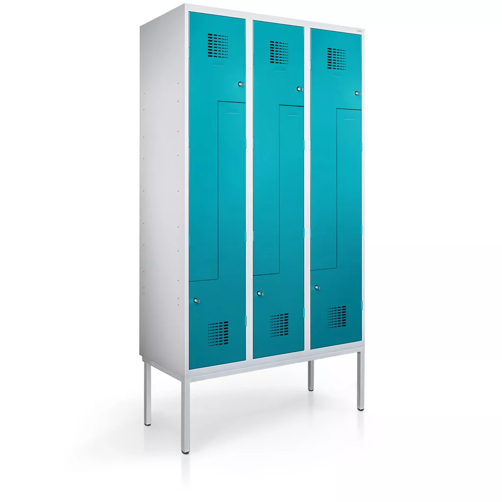 Vestiaire en L métallique  - 6 portes - 120 cm de largeur_2