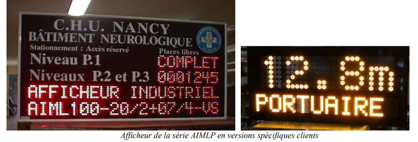 Afficheur industriels multi-caractères alphanumériques, multi-lignes idéale pour l'ateliers, le ligne de fabrication,... - Séries AIMLP -AIMLPBC AIMLP3C -AIMLP7C_2