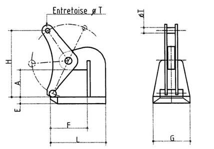 Pince de levage de tôles AG16 - CMU 550 à 5 200 kg - Prise 3 à 150 mm - Fabrication française_2