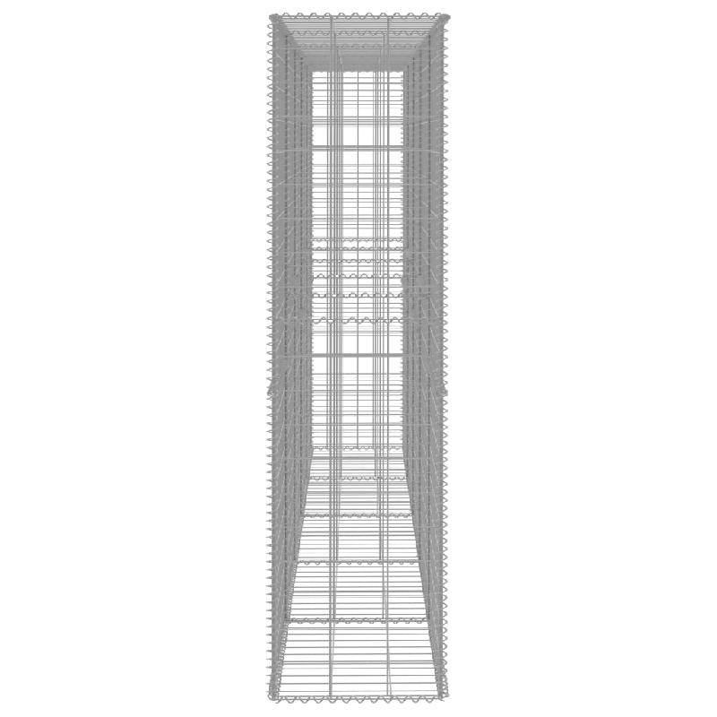 Vidaxl mur en gabion avec couvercle acier galvanisé 300 x 50 x 200 cm 145090_2