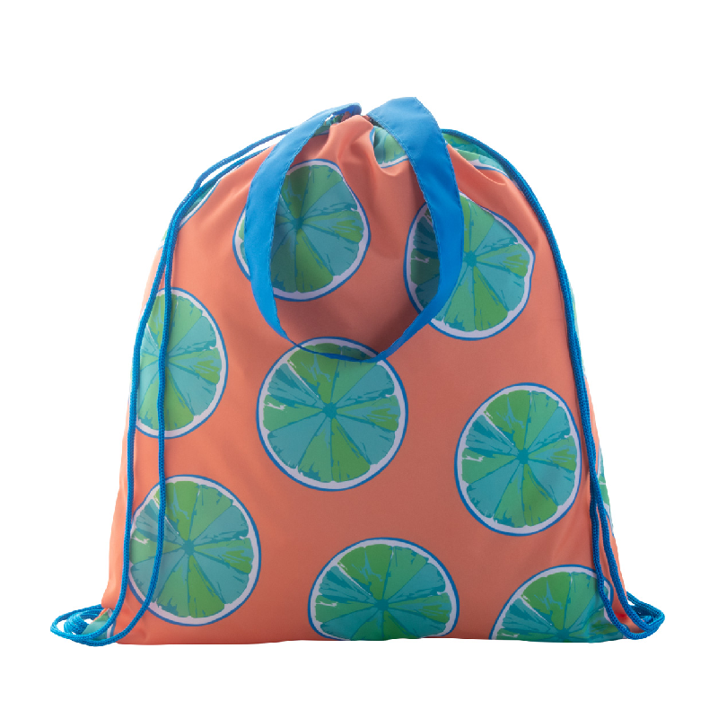Sac piscine personnalisé - polyester 190T, cordes colorées, longues anses, sublimation totale_2