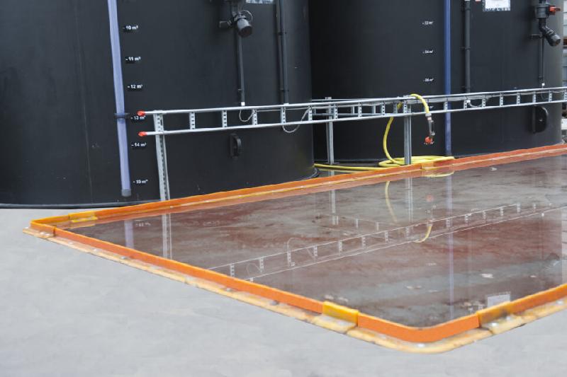 Barrière de rétention d'eaux d'incendie Eco barrier - cgk - barrière fixe - Elément d'angle EB-E_2