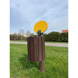 Corbeille tri sélectif 100 % plastique recyclé - FRANCFORT - Volume 55L - Couvercle multicolore_2