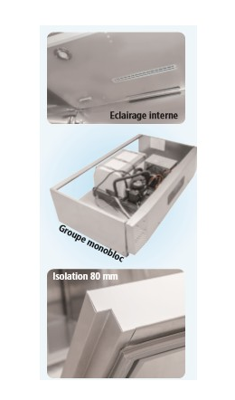 Iberna - armoire réfrigérée 1 porte  “démontable” gn 2/1 série gold_2