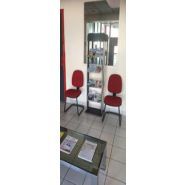Porte-brochures Pacific - Guinaudeau - Hauteur 1600mm - Design fibracolor et aluminium, 4 niveaux de stockage_2
