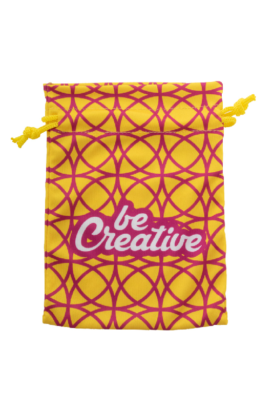 Sac cadeau personnalisé - moyen - cordons polyester - impression quadri sublimation - couleur jaune_2