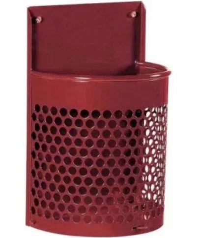 Corbeille Santiago 30 L - tôle perforée - fixation murale ou sur pied - fond ouvrant à clé - peinture cuite au four_2