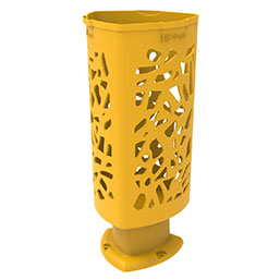 Corbeille publique en polyéthylène moulé haute densité - Traitée anti-UV et anti-graffiti - Modèle Mantille_2