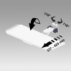 E Cart LD 8 - Pré-configuration pour écran et clavier - Chariot informatique médical - Ergonoflex - 25 kg_2