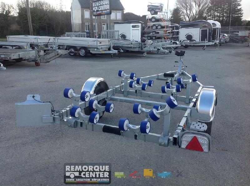 Porte bateau immergeable SUN WAY - D1857 - PTAC : 750Kg - Kit rouleaux - 1 essieu - Reference SW220_PKAYAK_2P_2