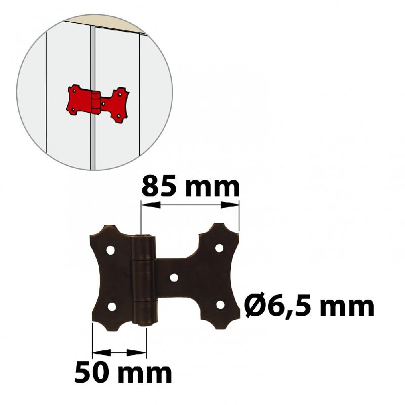 Accessoire de fixation en acier noir pour volets battants