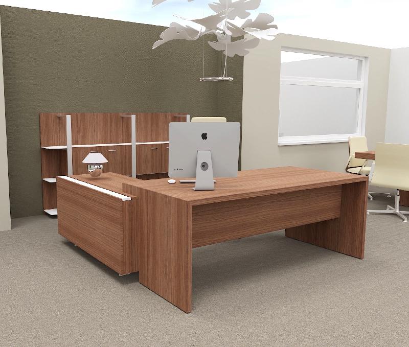 Bureau d'angle T45 avec desserte - Quadrifoglio - 212, Droite, Noyer Canaletto_3