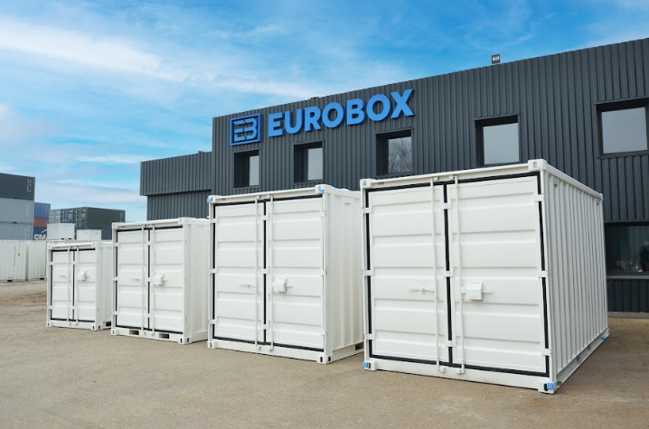 Container de stockage 10 pieds - Gris - Eurobox - 3D Containers_2