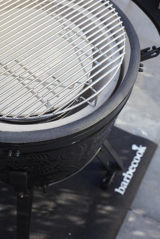 Kamado Kamal 60 Barbecook - BBQ professionnel en céramique haute résistance pour 12 personnes - Grille inox Ø 53 cm_2