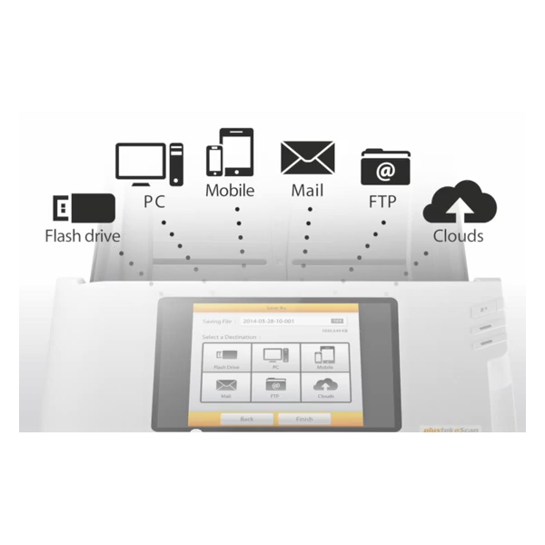 Scanner réseau autonome eScan A280 - recto-verso, écran tactile, 20 ppm, chargeur 50 pages, OCR intégré_2