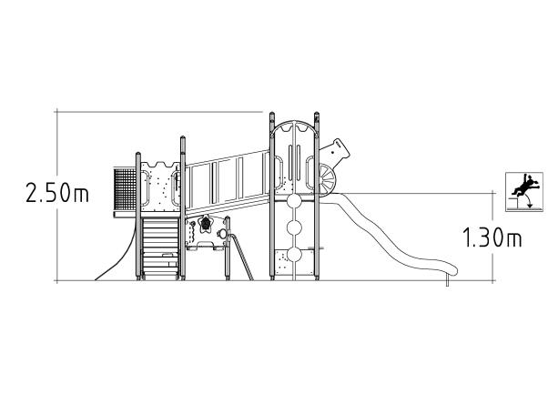 Structure multi-jeux UniMini Kalbo - 3 à 5 ans - 8055773 - Hags - 5400x3900x2500 mm_2