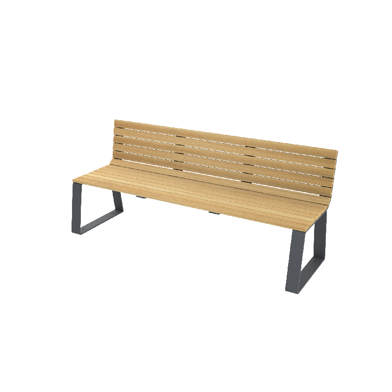 Banc Havane Relié 1800 mm en Robinier et pieds fonte_2